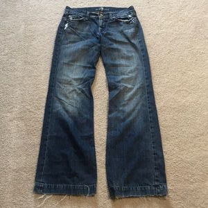 7 For All Man Kind Distressed Grommet Pocket